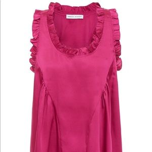 Rebecca Minkoff Karis Ruffle Satin Racerback